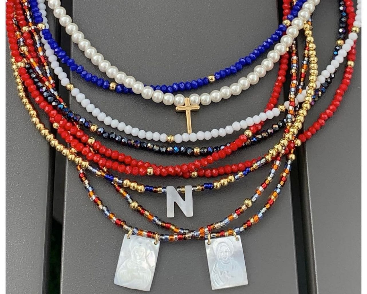 Natural Mother Of Pearl Double-Sided Initial Charms - Image 2