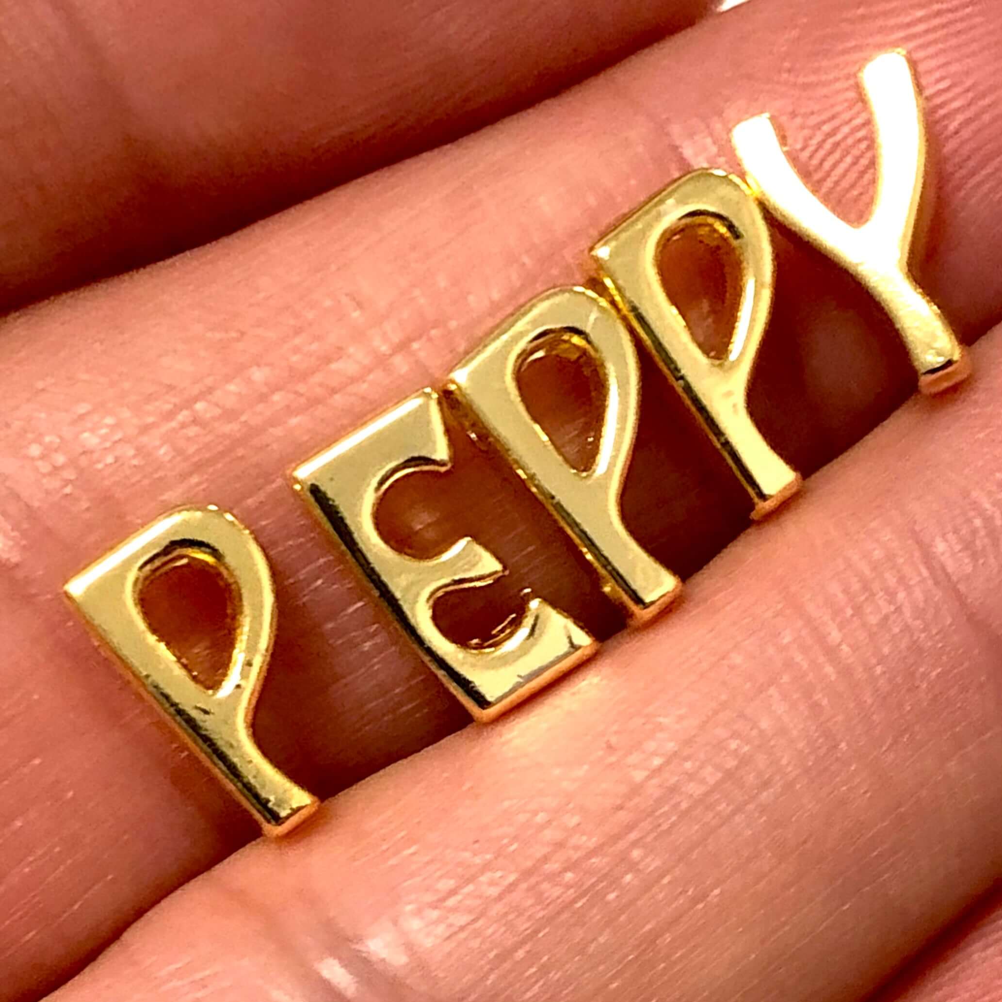 NEW!!! 24Kt Gold Plated Initial Charms, Gold Alphabet Letter Charms - Image 5