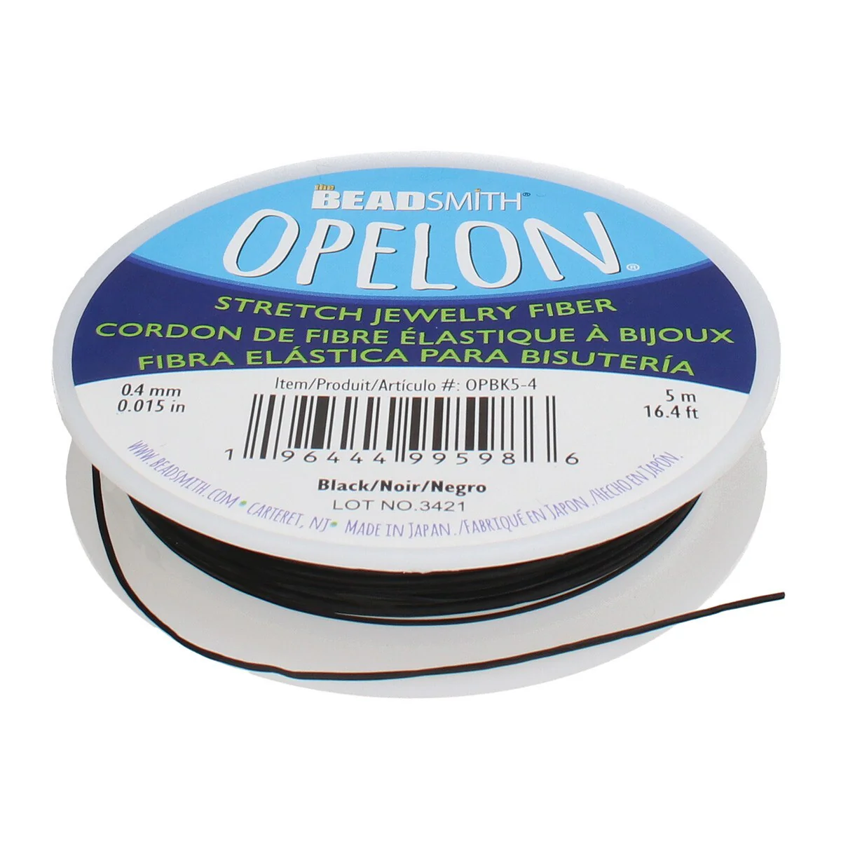 NEW!Best Stretch Cord for Bead Bracelets - Opelon 0.4mm Black-5M - Image 5