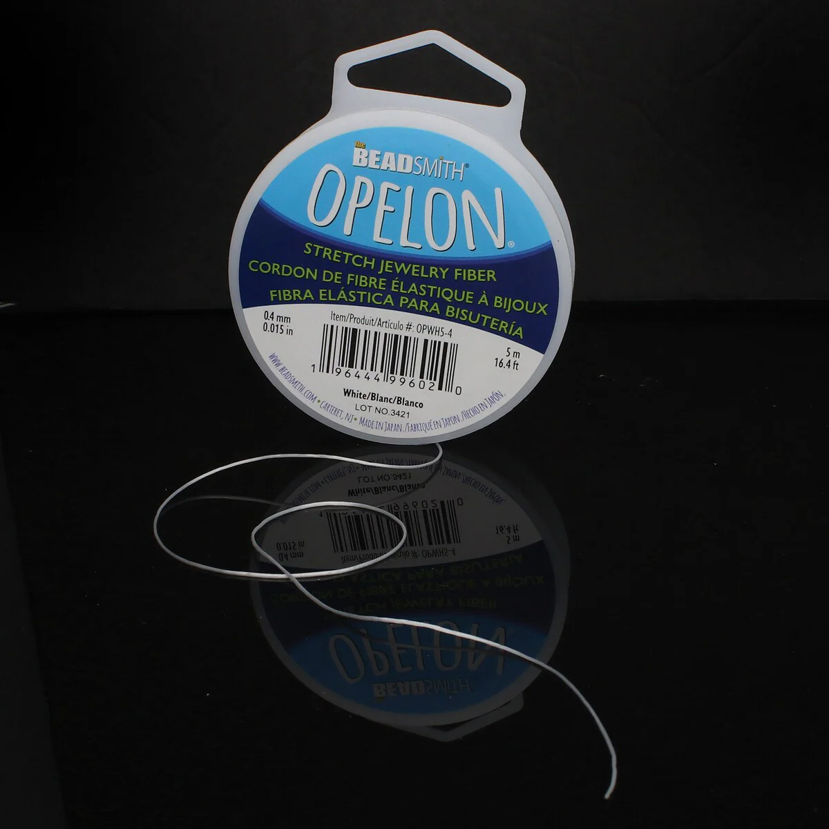 NEW! Best Stretch Cord for Bead Bracelets - Opelon 0.4mm White-5M - Image 6