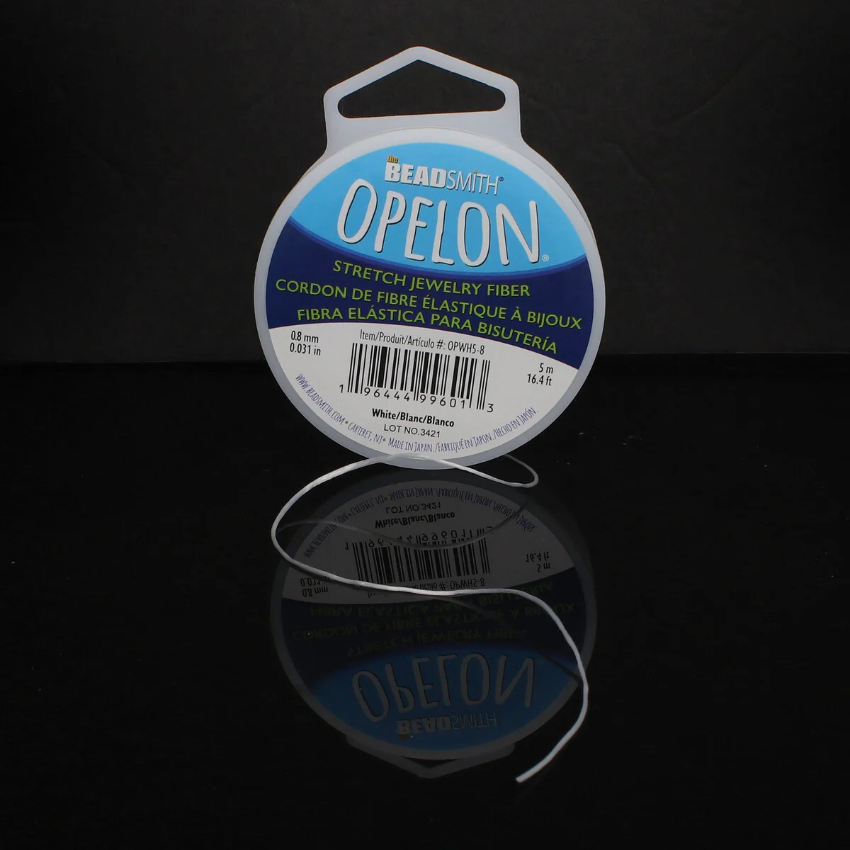 NEW! Best Stretch Cord for Bead Bracelets - Opelon 0.8mm White-5M - Image 6