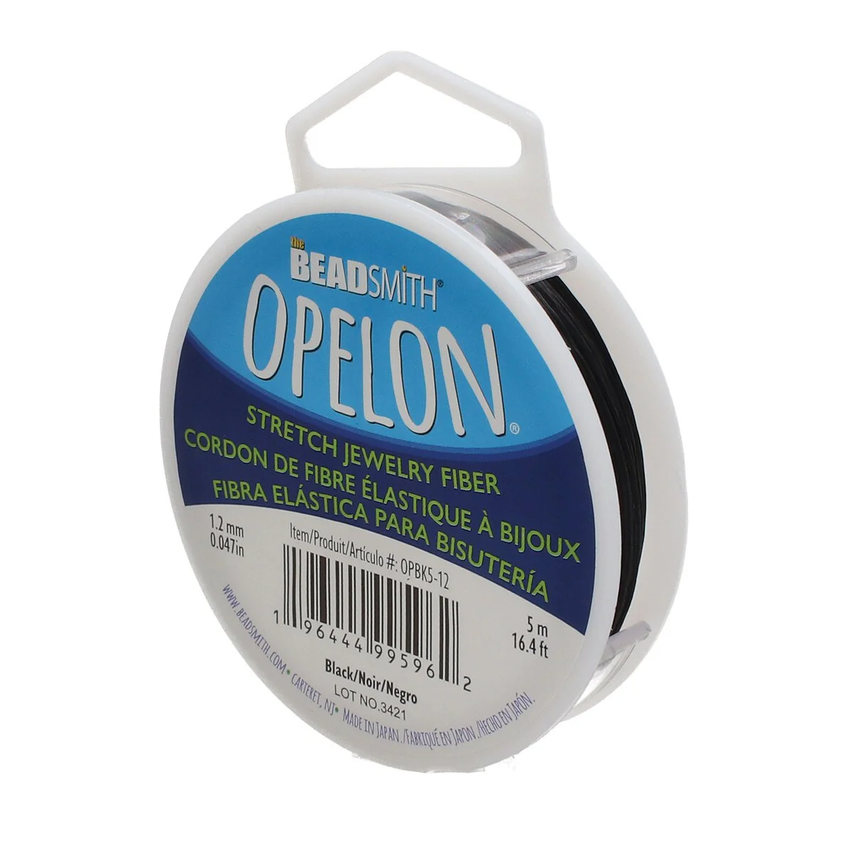 NEW!Best Stretch Cord for Bead Bracelets - Opelon 1.2mm Black-5M - Image 7