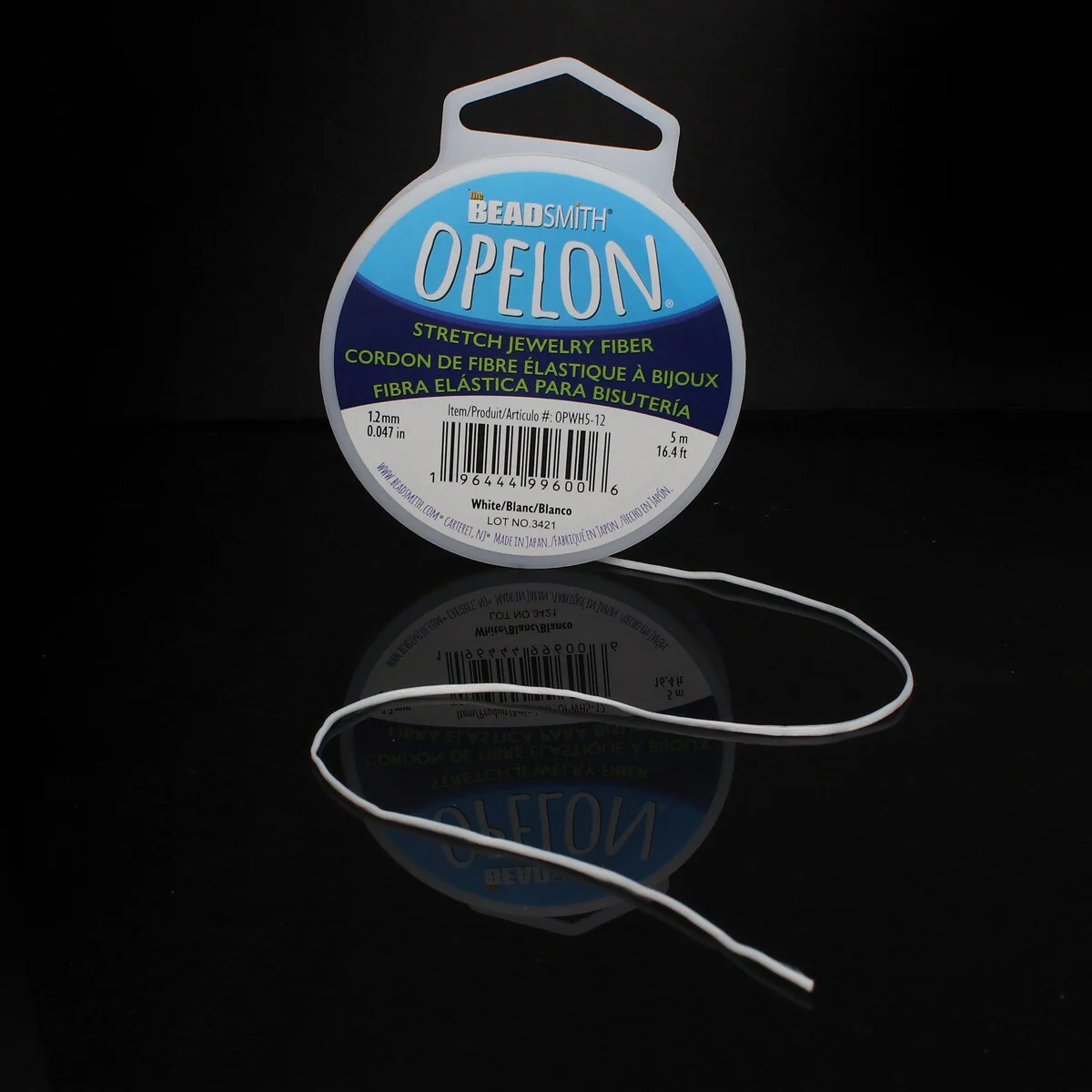 NEW! Best Stretch Cord for Bead Bracelets - Opelon 1.2mm White-5M - Image 6