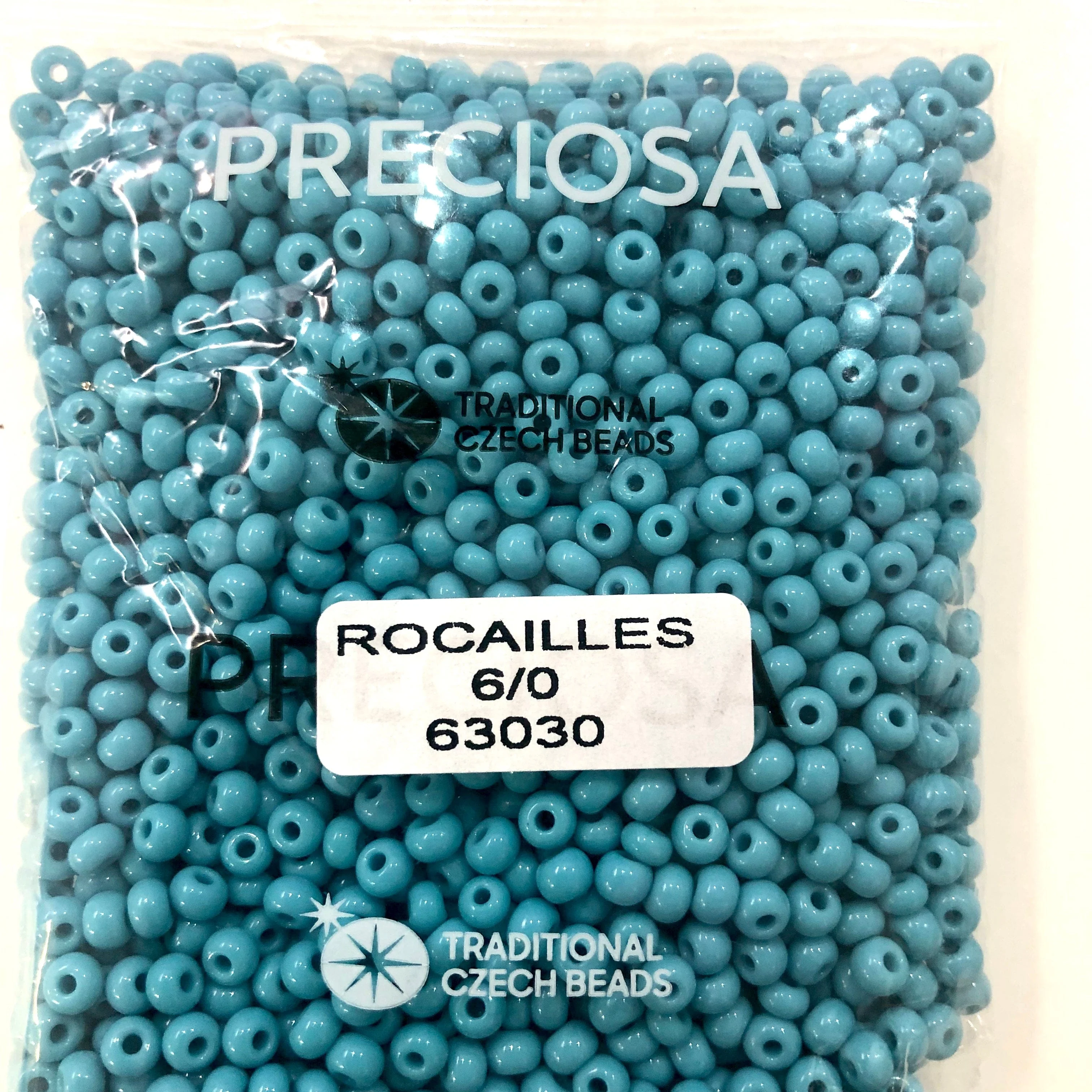 Preciosa Seed Beads 6/0 Rocailles-Round Hole 20 gr, 63030 Turquoise - Image 4