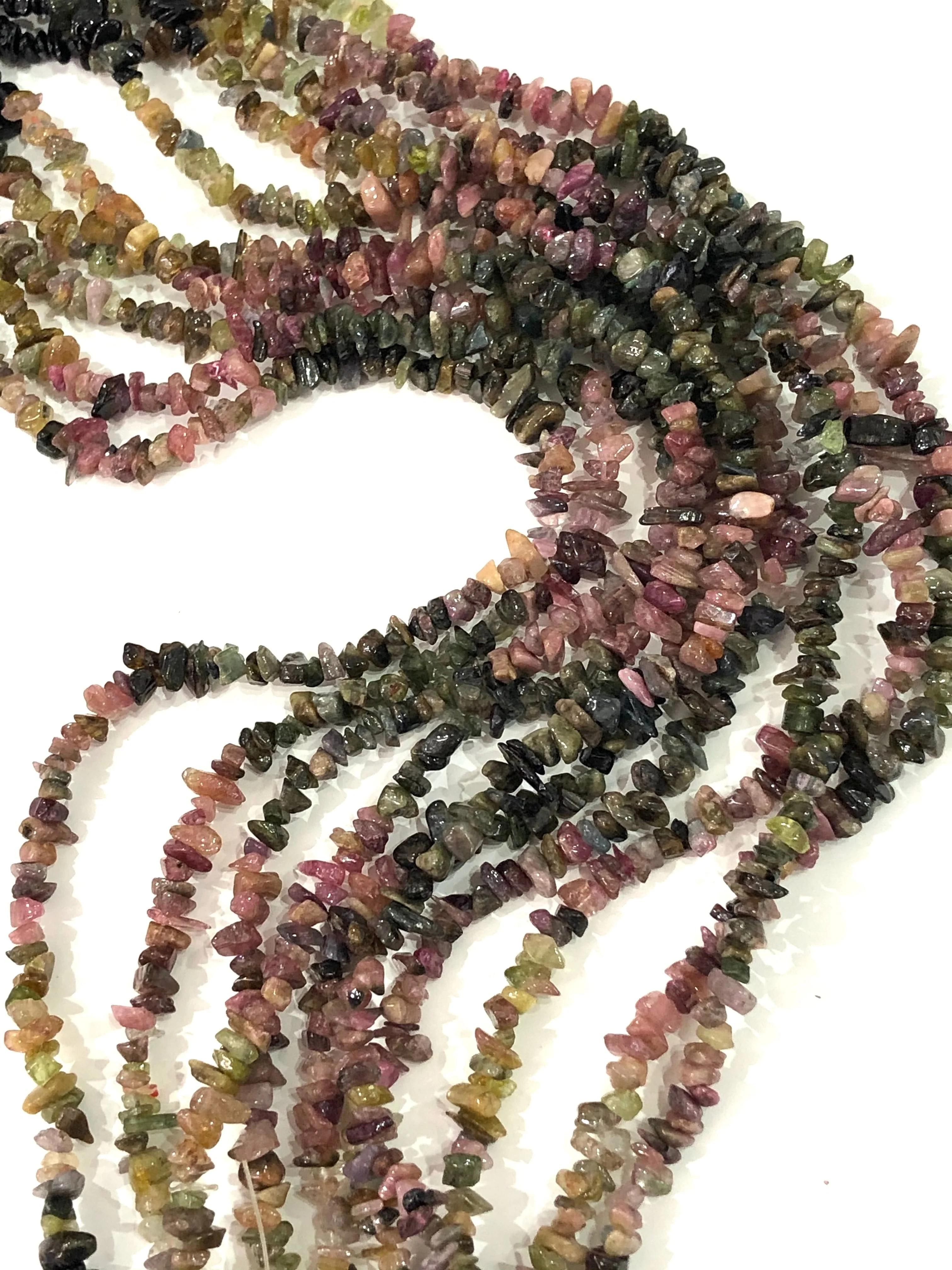 Rainbow Tourmaline Natural Chips, 40 Cm Strand,Freeform Natural Rainbow Tourmaline - Image 2