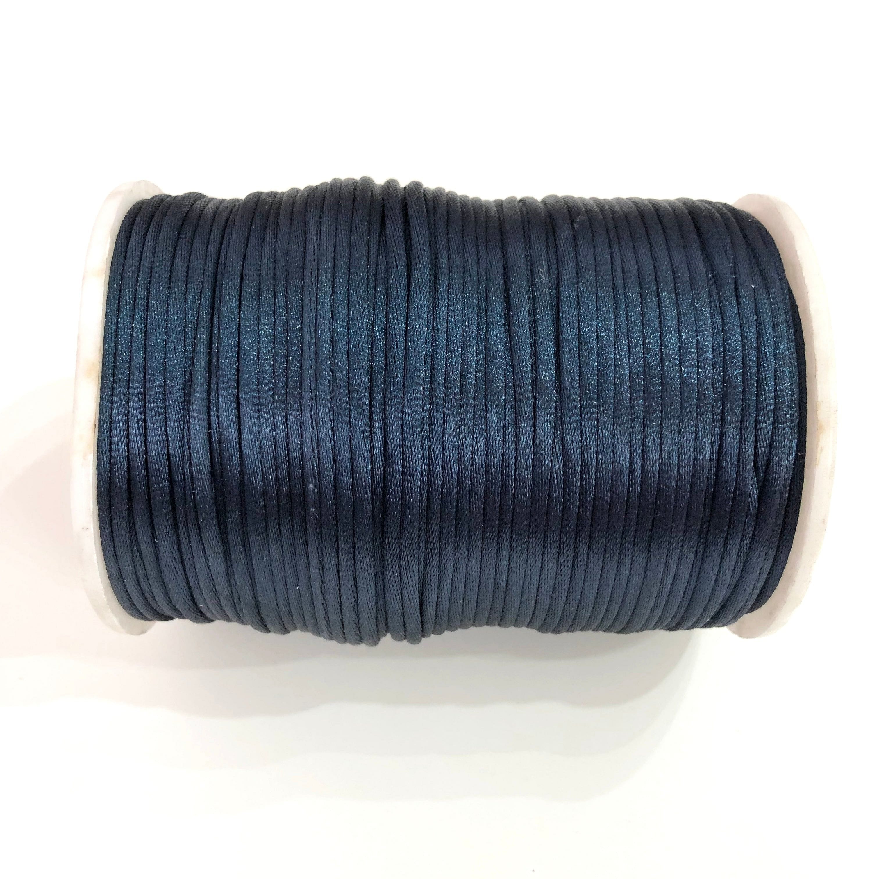 Rattail Cord, Kumihimo Cord, Satin Silk Cord, Satin Nylon Cord, Macrame Knotting DIY, Beading String, Thread Cording, 2.5mm