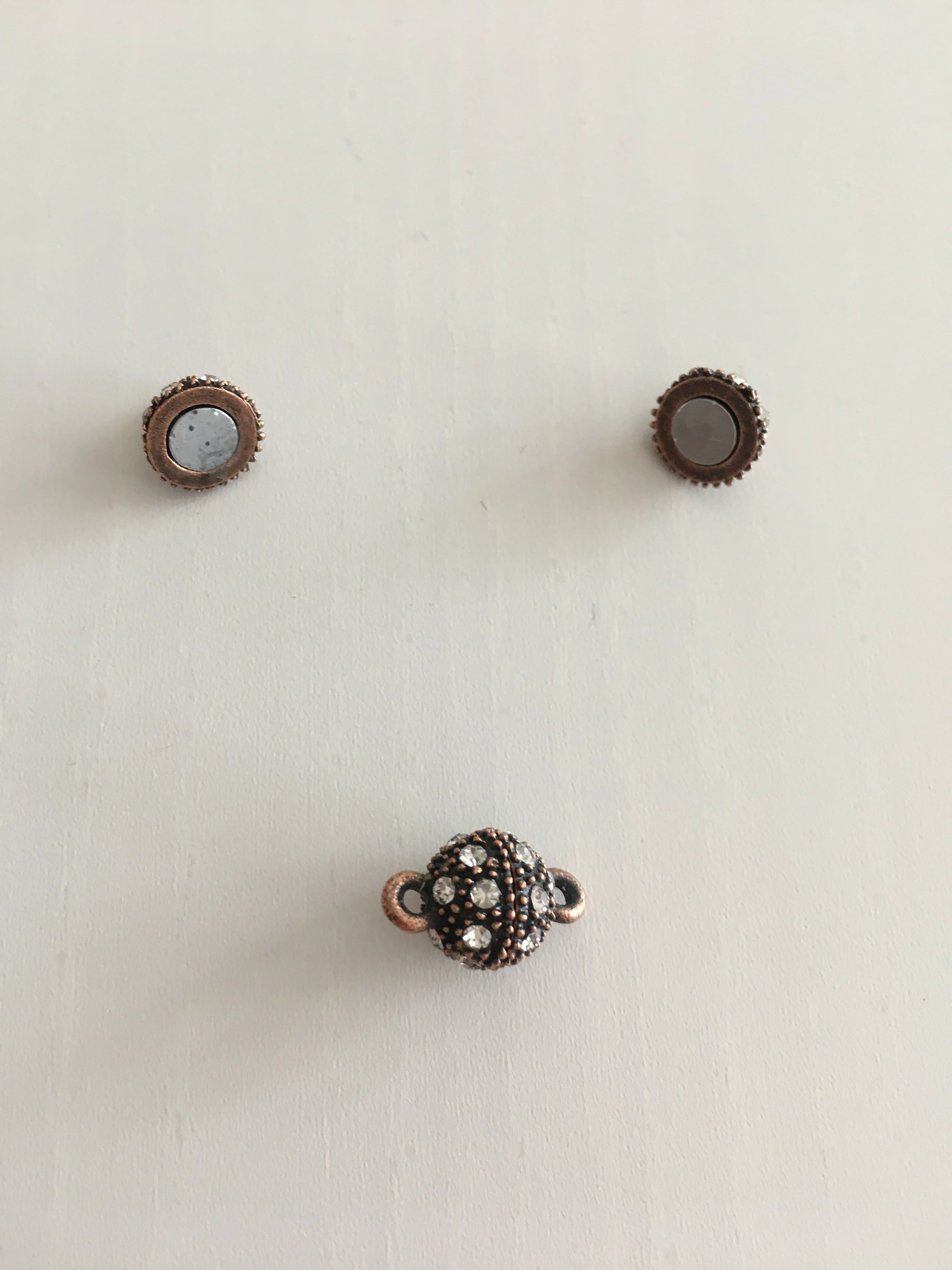 Rhinestone Magnetic Clasps, Magnetic Necklace Clasps, Magnetic Bracelet Clasps, Gold Magnetic Clasps - Image 5