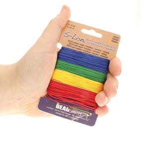 S-Lon Bead Cord 10 Yards Each Primary Colors Mix, 40 Yards Total - Image 4