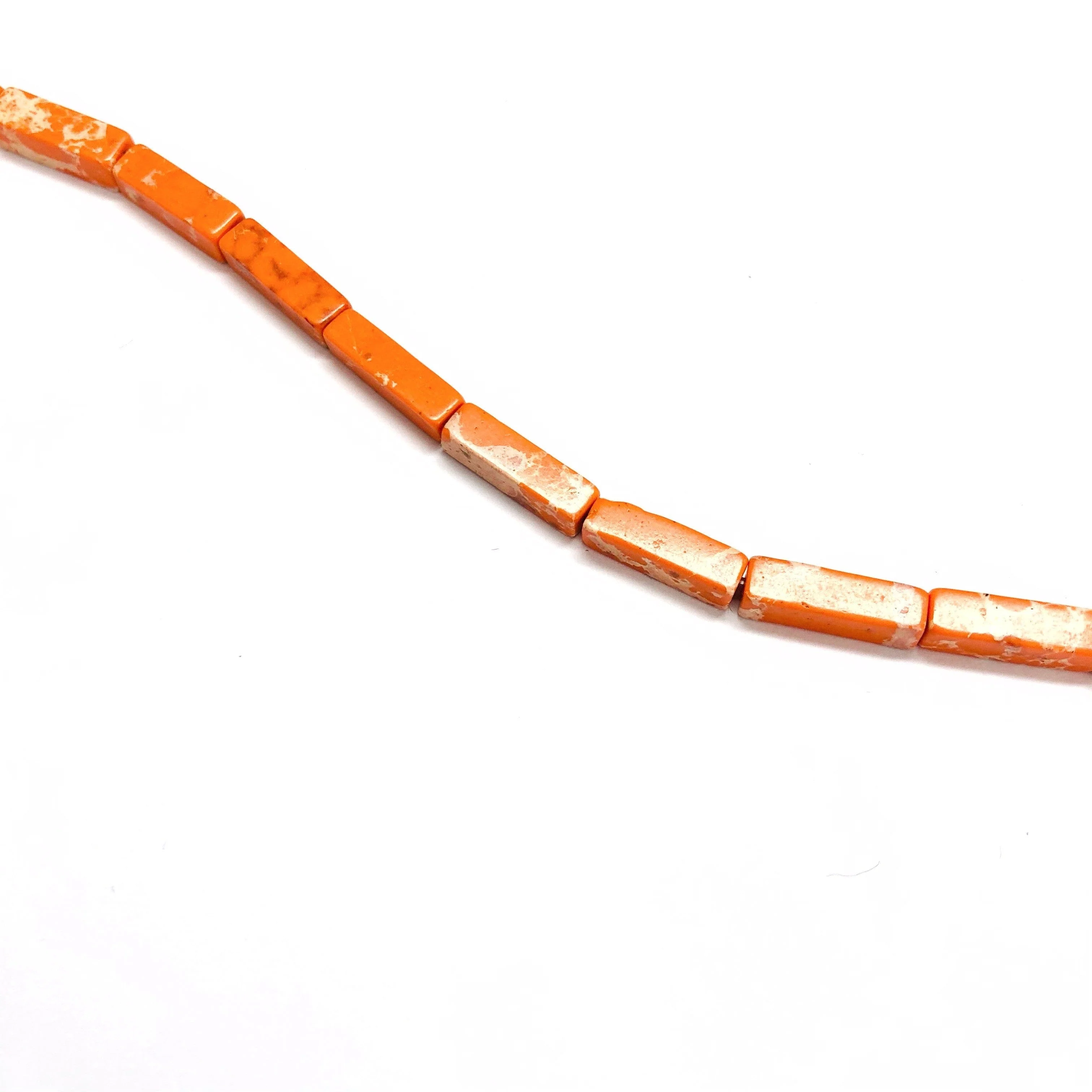 Sea Sediment Jasper Cuboid Tube Beads, 14x4mm Cuboid Shape,28 Beads - Image 2