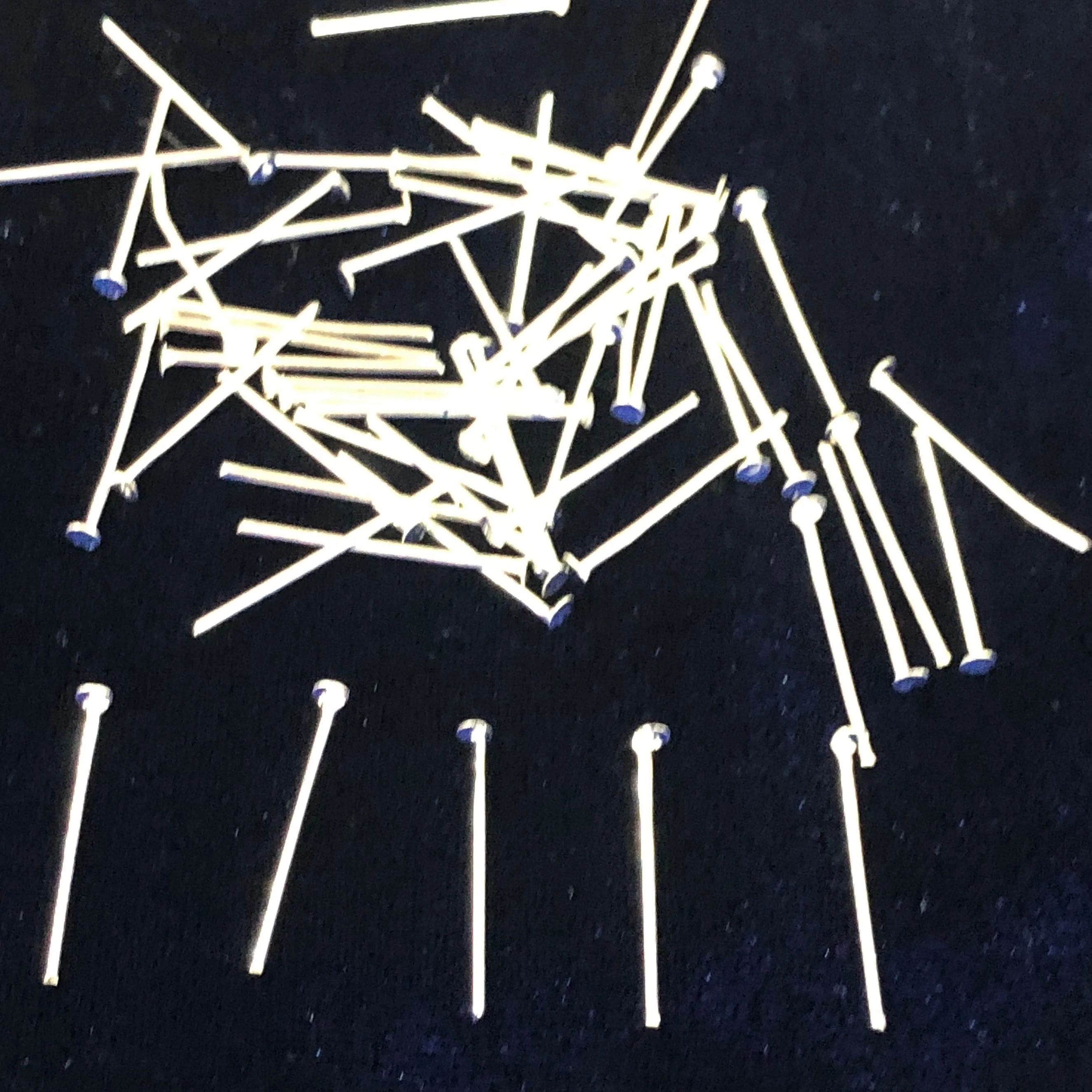 Silver Plated Head pins, 0.8mm by 20mm, Silver Head Pins 20mm - Image 3