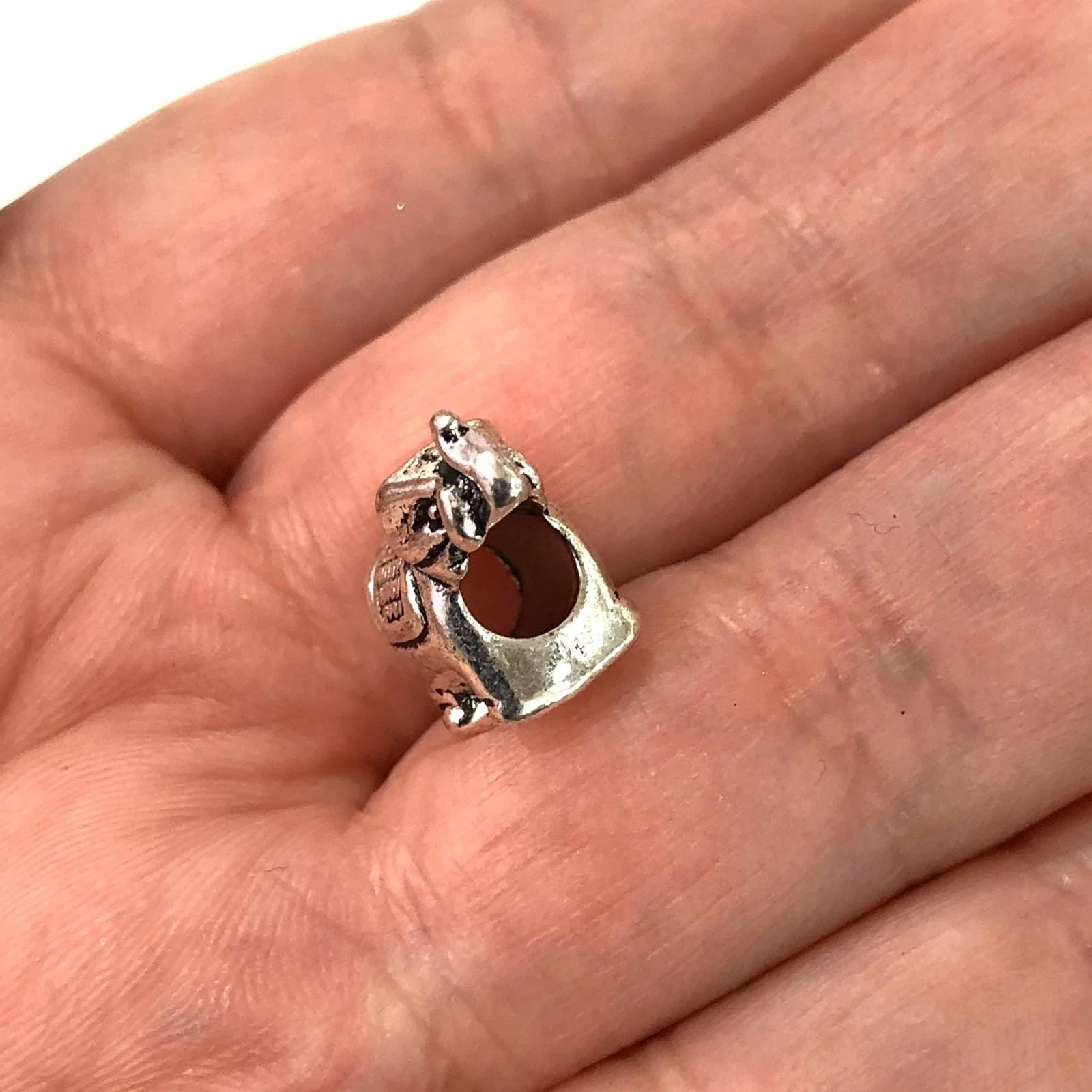 Silver Elephant Pandora Charms, 15x9 mm Silver Elephant Pandora Spacers, 10 pcs in a pack - Image 3