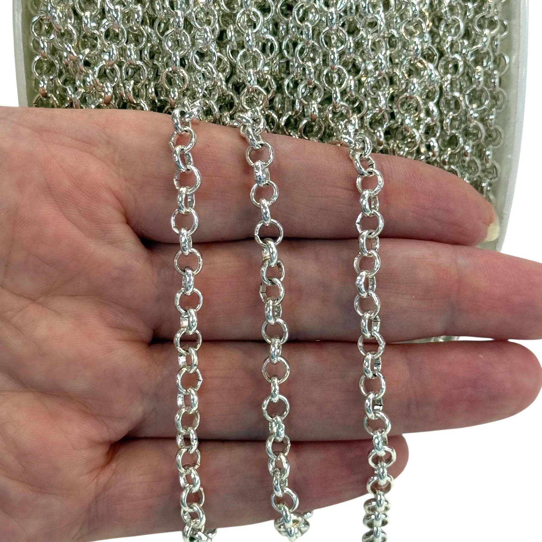 Silver Plated Belcher Chain, 5MM Silver Plated Belcher Chain