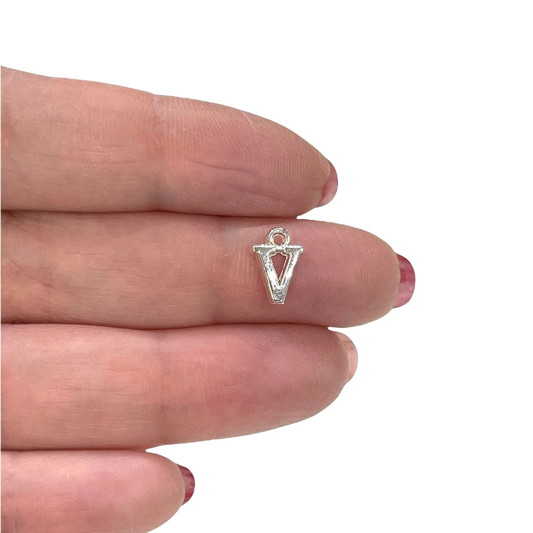 Silver Plated Brass Initial Charms - Image 22
