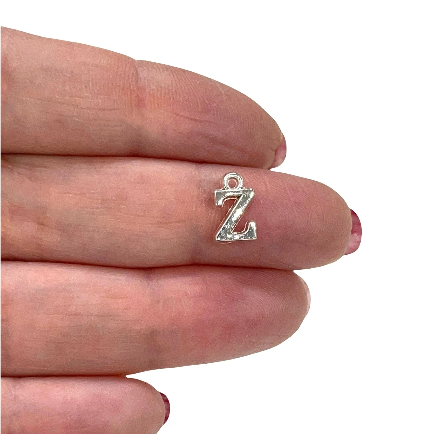 Silver Plated Brass Initial Charms - Image 24
