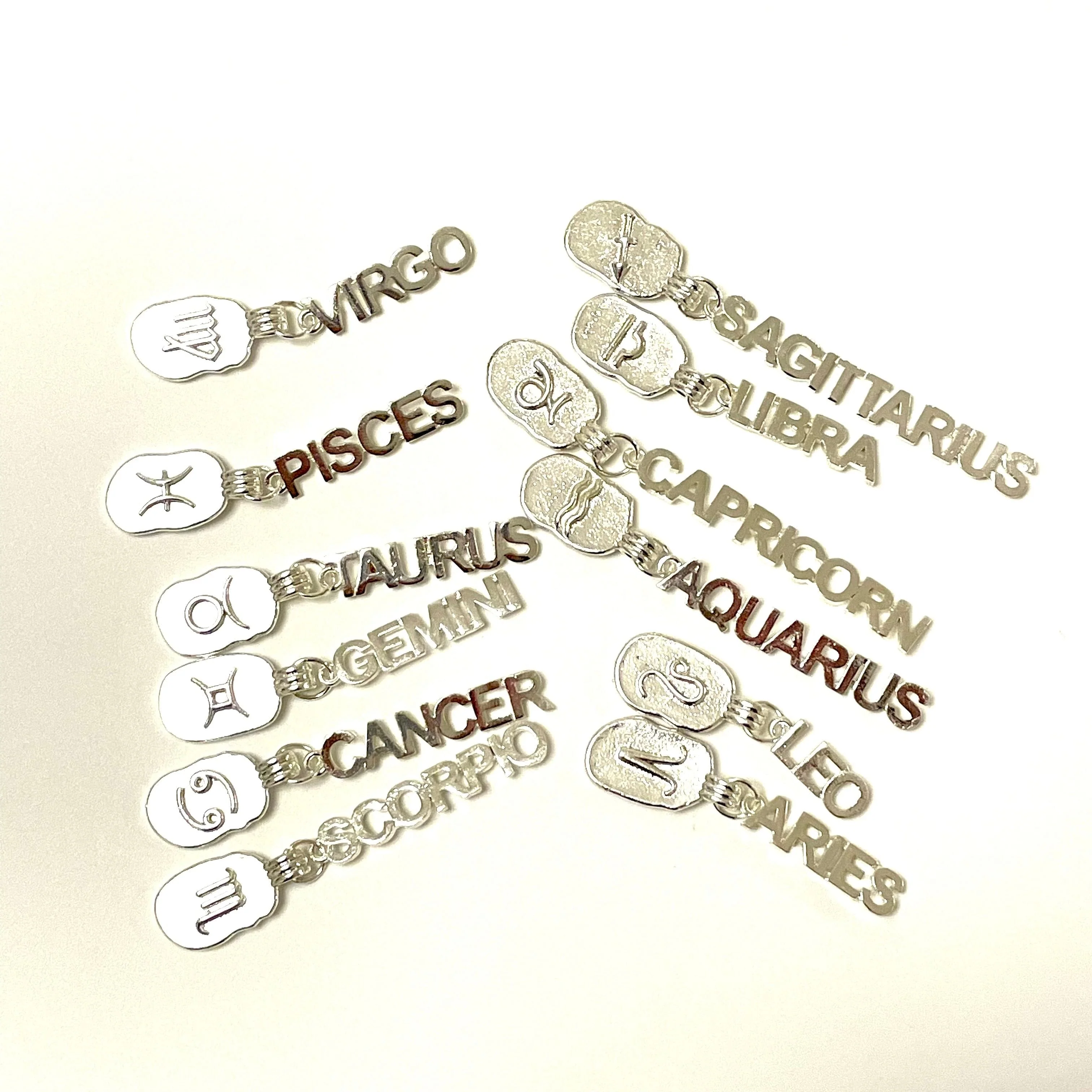 Silver Plated Brass Zodiac Horoscope Sign, Constellation Medallion Pendant,Celestial Astrology Charm-Chain&Jump Rings Not Included - Image 2
