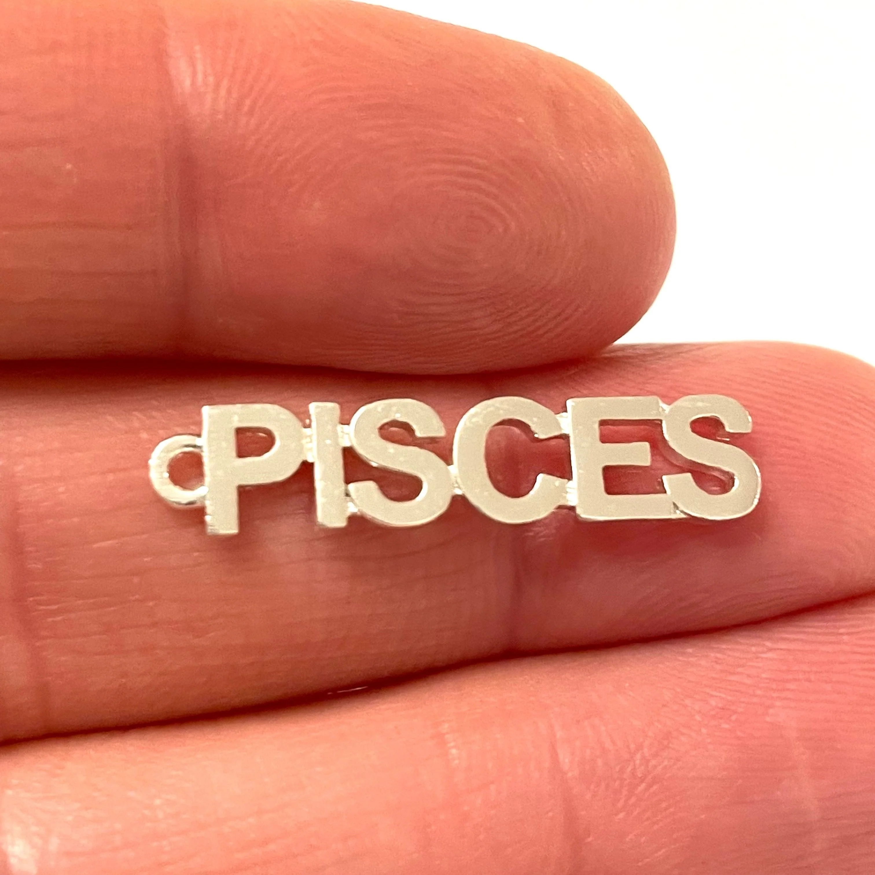 Silver Plated Letter Zodiac Charm, Brass Zodiac Horoscope Sign, - Image 16