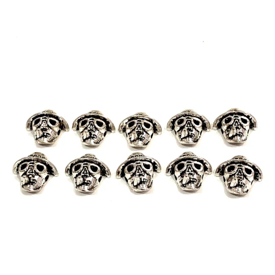 Silver Spacer Charms, 13x13 mm Silver  Spacers, 10 pcs in a pack