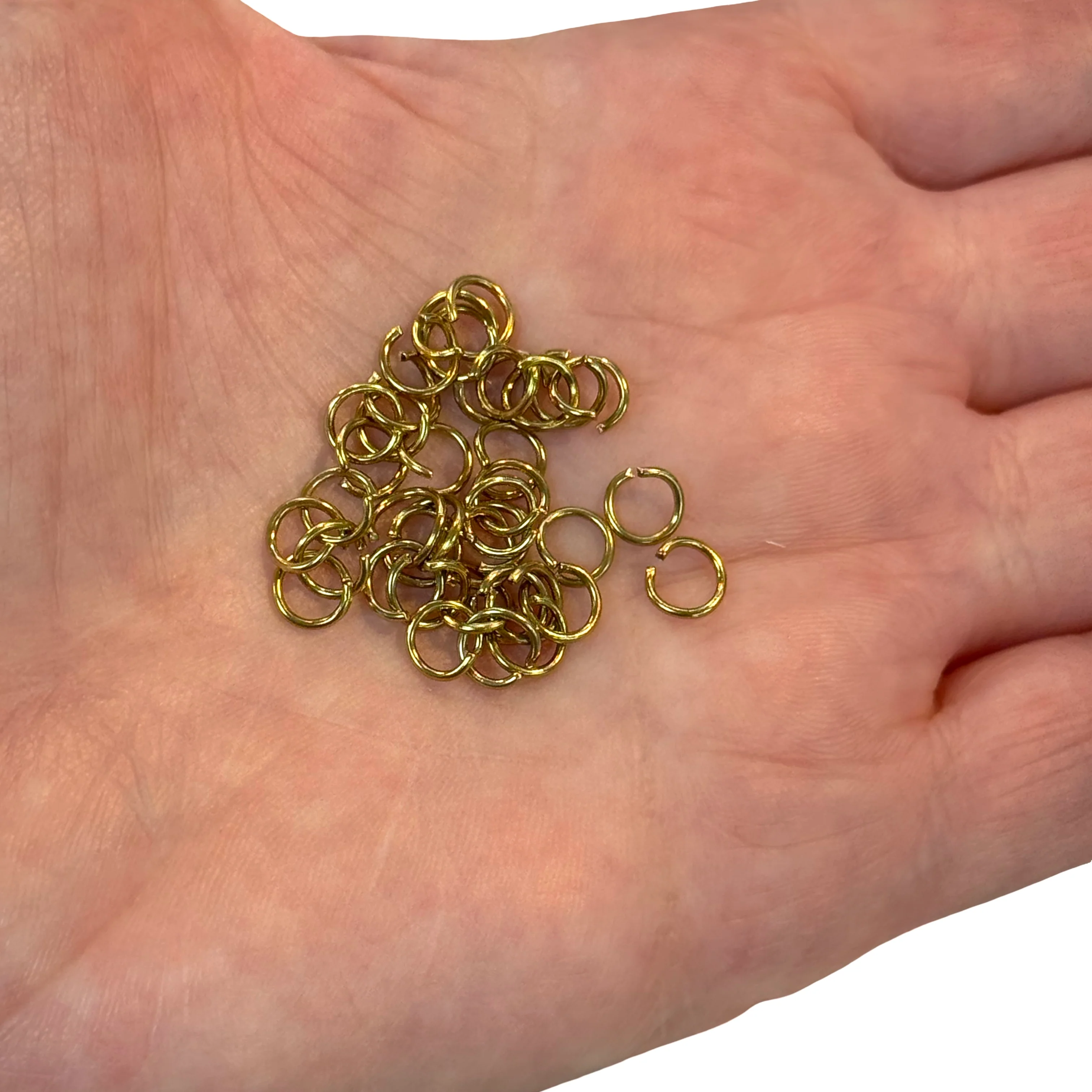 Stainless Steel 24Kt Gold Plated 6x0.8mm Open Jump Rings
