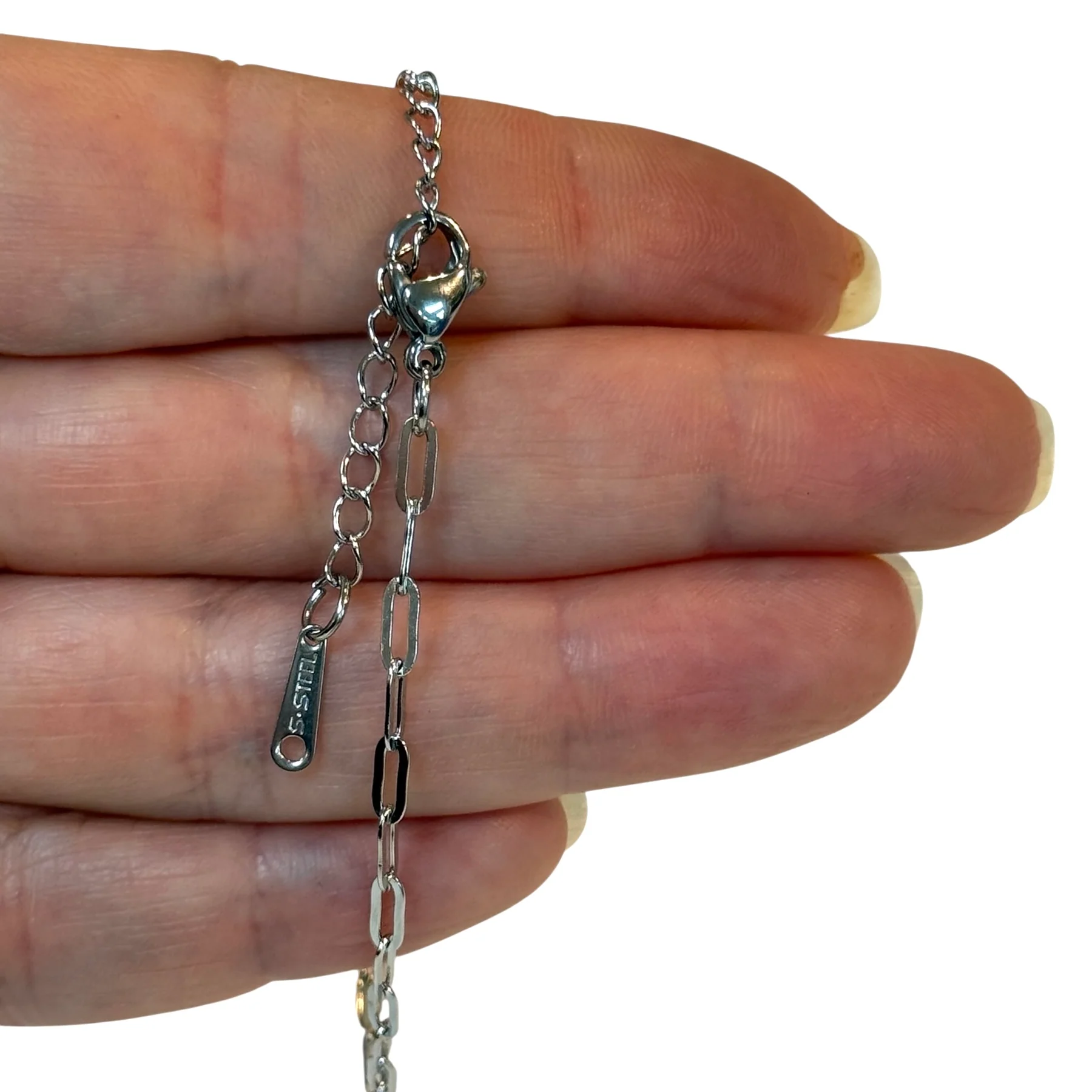 Stainless Steel Paperclip Chain Bracelet 6x2.5mm – 6" + 2" Extender, Ready to Add Charms, Adjustable Charm Bracelet Base - Image 2