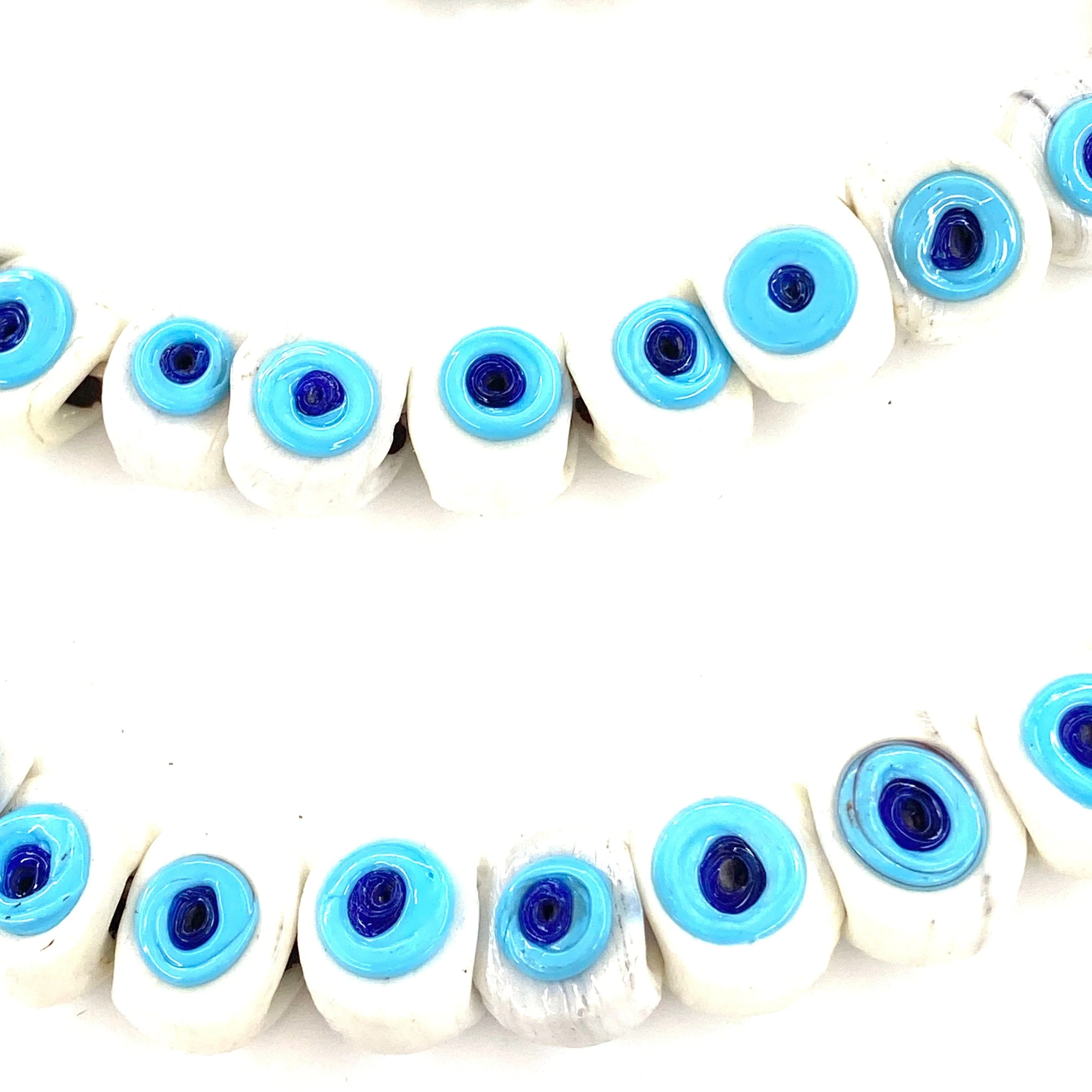 Traditional Turkish Artisan Handmade Glass Evil Eye Beads, - Image 2