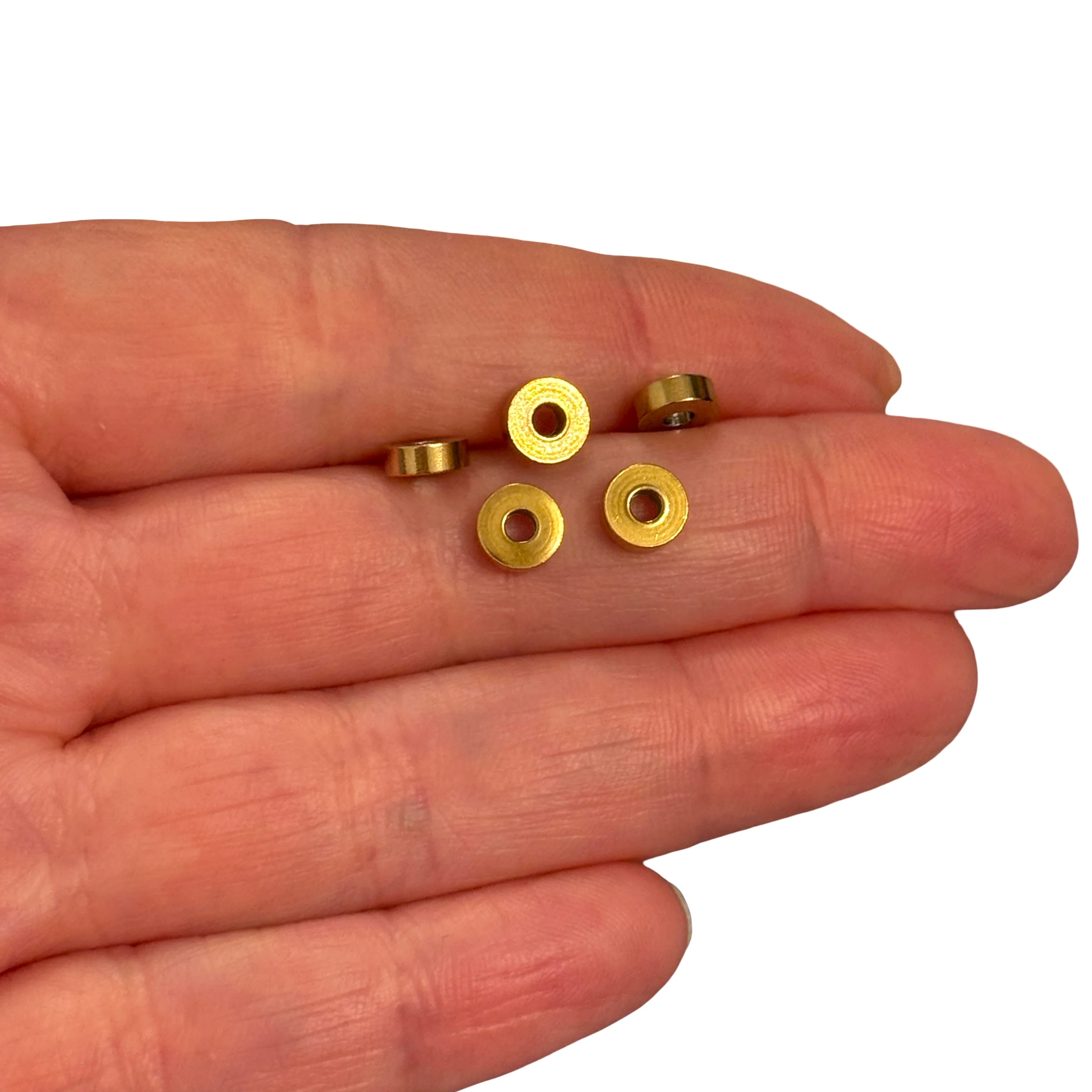 Waterproof 24Kt PVD Gold Plated Stainless Steel Rondelle Spacer Beads