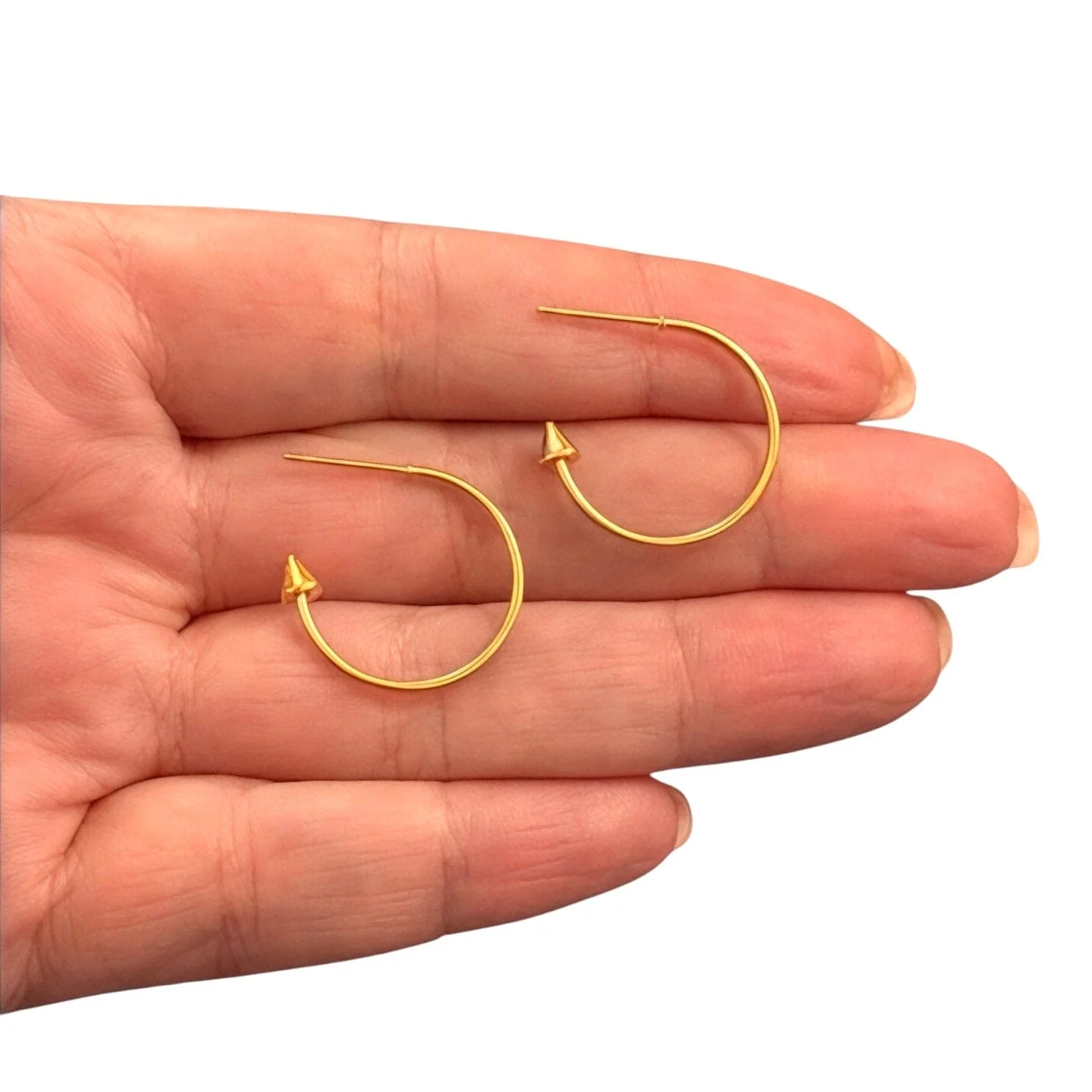 Waterproof 24Kt Gold Plated Stainless Steel Hoop Earring