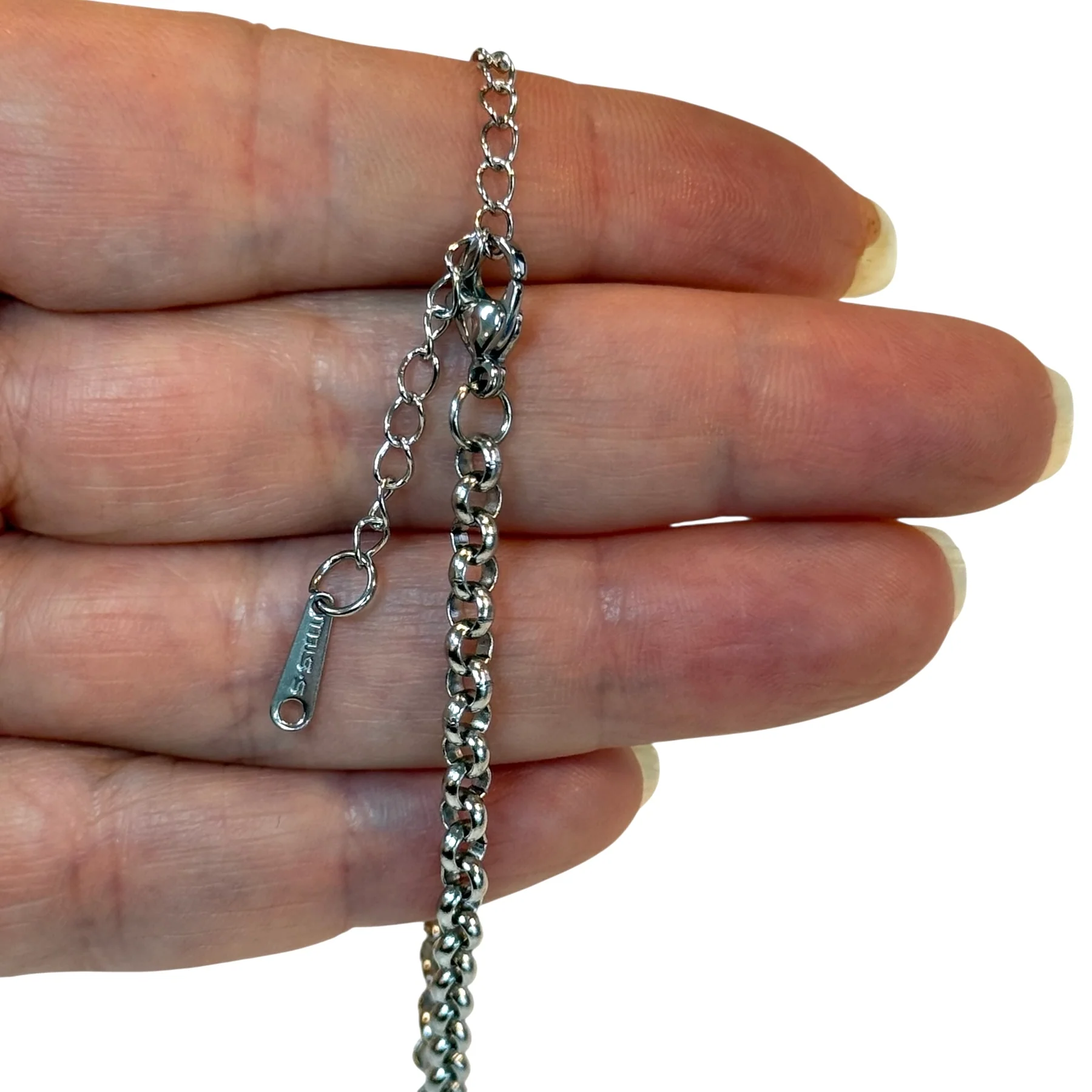Waterproof Stainless Steel 4mm Belcher Chain Bracelet – 6” + 2” Extender, Ready for Charms - Image 2